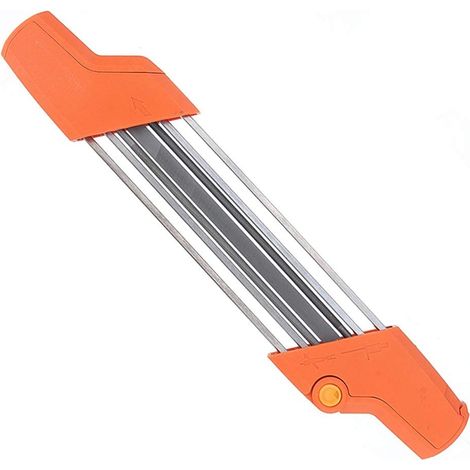Affûteuse de chaîne de tronçonneuse 2 en 1 Easy File 3/8 "/ 4.0mm, ensemble d'affûtage de dents rapide de pas de scie à chaîne avec poignées, convient à toutes les marques Chiansaw 3/8" Pitch Chian (1/5)