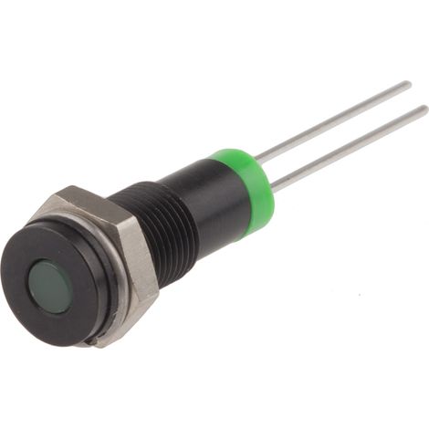 Voyant LED lumineux Vert RS PRO, dia. 6mm, 2V c.c., taille de la lampe 3 mm, IP67 ( Prix pour 1 )