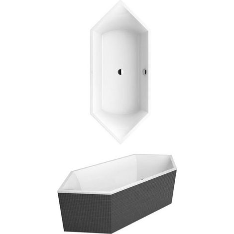 Système balnéo SQUARO Slim Line Special Combipool Active, incluant la technologie multiple position 2 étoiles blanc VILLEROY & BOCH