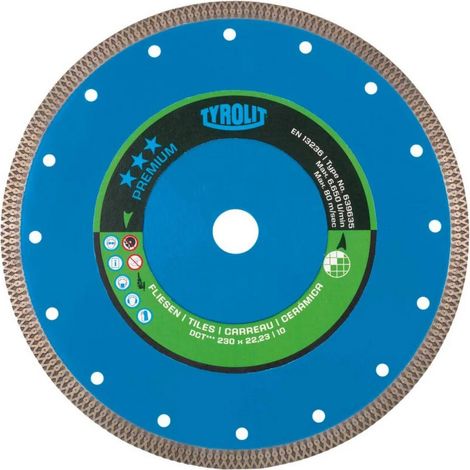 Disco diamantato Tyrolit da taglio 125 mm trasparente
