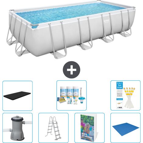 Bestway Bestway Power Steel Rectangulaire - 488x244x122 cm - 8-pièces  S599