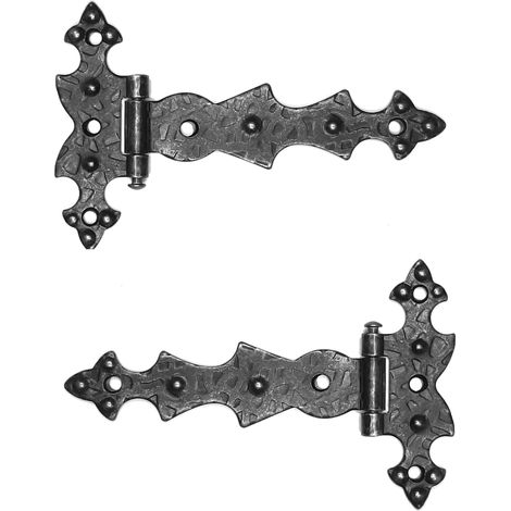 Cyclingcolors – Lot de 2 charnières plates en fer forgé noir 70x105 mm – Style rétro vintage – Pour meubles anciens et portes de placard