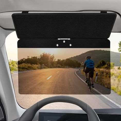 Rallonge Pare Soleil Voiture, Réglable Extension Pare Soleil Voiture Brise Avant Accessoire Interieur, UV et Solaire Protection, Adapté à Siège Conducteur ou Passager Avant, Gris Noir (1/5)