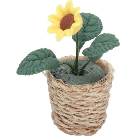Plante miniature pour maison de poupée, couleurs vives et réalistes, fabrication soignée et durable, mignonne et pratique à l'échelle 1:12. Idéale pour la décoration. (1/5)