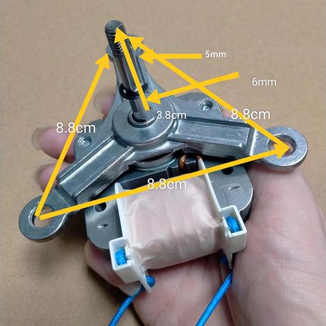 Moteur pour friteuse à air chaud, moteur électrique, ventilateur monophasé à ombrage, accessoires pour friteuse à air chaud (1/4)