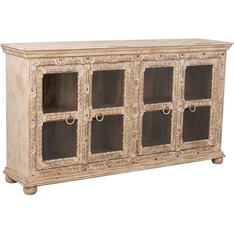 Aparador de madera beige 180x43x100 (1/5)