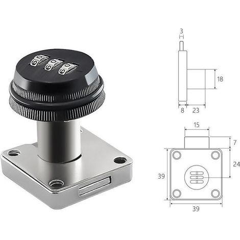 Serrure de sécurité à combinaison avec caméra, serrure à code pour armoire en alliage de zinc, or
