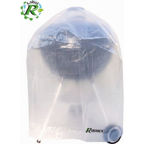Ribimex - PRH090BBQ70 - Copertura Rotonda Barbecue - Eco Platinium -   70 x 90 cm (1/4)