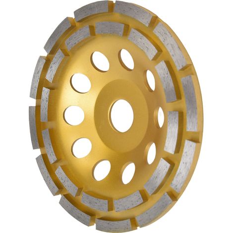 Meule diamantée à double rangée pour le meulage du béton, du granit et du marbre, 150 mm (1/5)