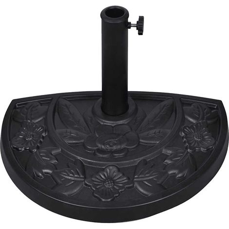 vidaXL Base per parasole/ombrellone semicircolare in resina
