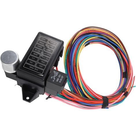 Kit de Faisceau de 14 Circuits avec Connexion électrique Stable, sans Danger pour les Connexions de Circuits de voitures. Kit de Faisceau de 14 de de Câblage de pour Fil Hot Rod. (1/5)