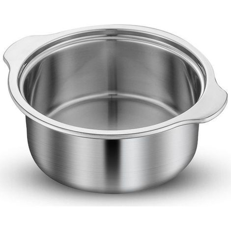 Marmite en acier inoxydable avec poignée Anti-brûlure, ustensiles de cuisine à Distribution de chaleur uniforme pour cuisinière à gaz 30cm, une saveur (1/5)