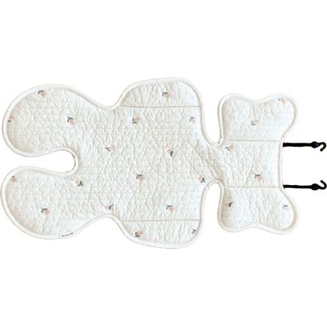 Coussin de siège doux pour poussette, respirant, 100% coton, pour bébé, avec soutien de la tête et de la nuque, modèle fin, forme tulipe (1/5)