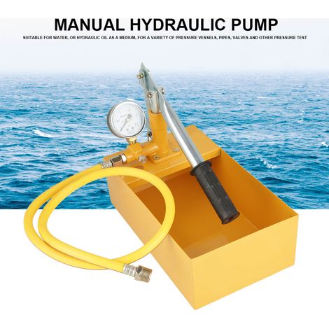 Pompe à essai hydraulique manuelle 25KG 2.5Mpa, testeur de pression d'eau pour canalisations, outil de contrôle de tuyauterie (1/5)