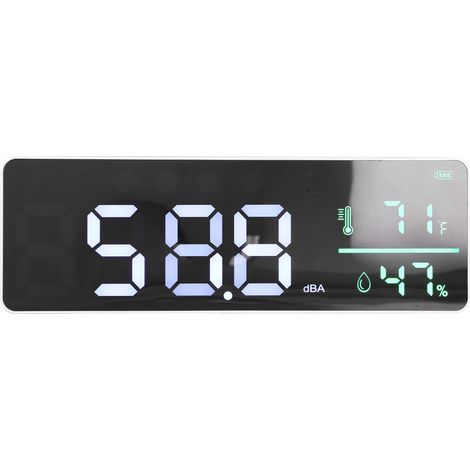 Sonomètre 3 en 1 (30 à 130 dBA) avec affichage LED, hygromètre et thermomètre. (1/5)