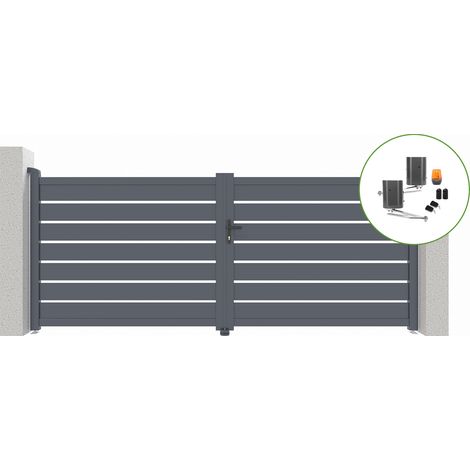 Elektrisches Flügeltor VOGEL 350 x 140 cm + Motorisierung BUNKER B500