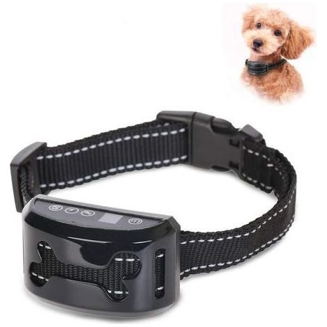 Collier anti-aboiements, entièrement automatique, dressage de chien, capteur, écran LCD, reconnaissance automatique des aboiements, rechargeable, étanche IP67 (1/5)