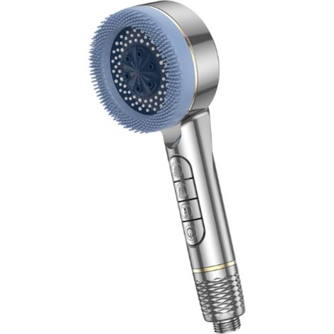 Cabezal de ducha presurizado con botón pulsador, ahorrador de agua, kit con manguera de 1,5 m para baño.