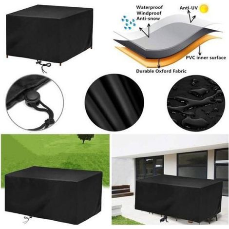 1 Housse de protection,imperméable,anti-UV,résistante,pour table de jardin 150x90x75cm (1/5)