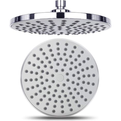 Tête de douche 8" haute pression G1/2 réglable chromée remplacement (1/5)