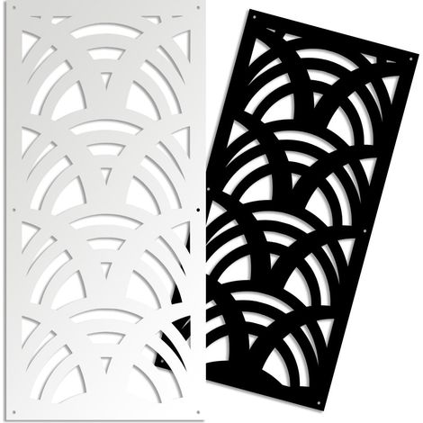 MAORI - Pannello in PVC traforato - Parasole - Colore: bianco - Misura: 50x150 cm (1/4)