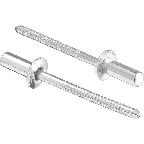 Aveugle Rivets Inox 304 11mm Poignée Longueur Argenté 25Pcs (1/4)