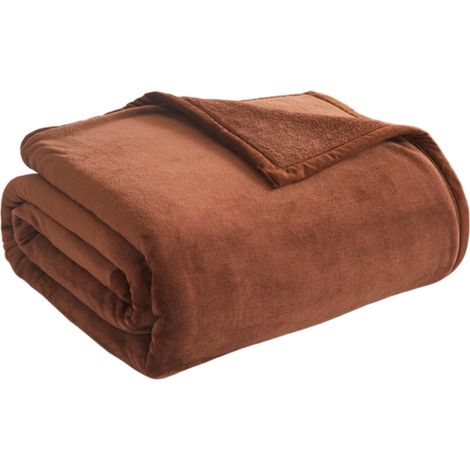 1 Couverture, Texture Douce, Teinte Café, 60x80 Pouces, Salon Chambre (1/5)