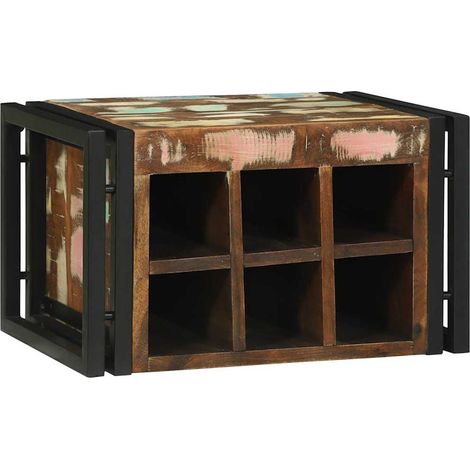 Étagères de rangement,Étagère à vin 46 x 35 x 27.5 cm Bois massif de récupération CFW41701 (1/5)