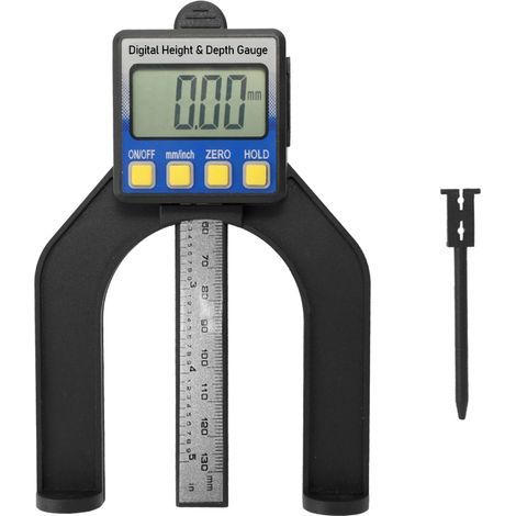 Digital caliper for tools with 0–80 mm depth rod, Black (1/5)
