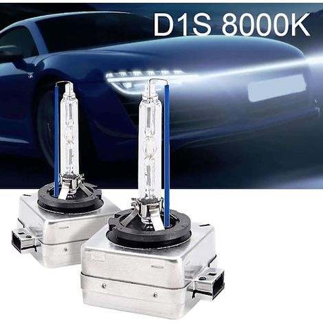 2 ampoules D1c D1s D1r 8000K Bleu glacier, phares de voiture au xénon HID 35W (feux de route/croisement). (1/4)