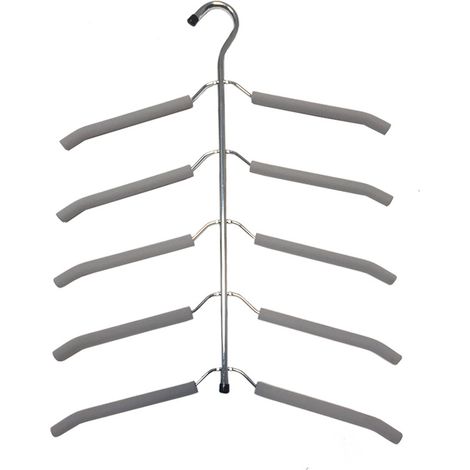 5 perchas metálicas para camisas