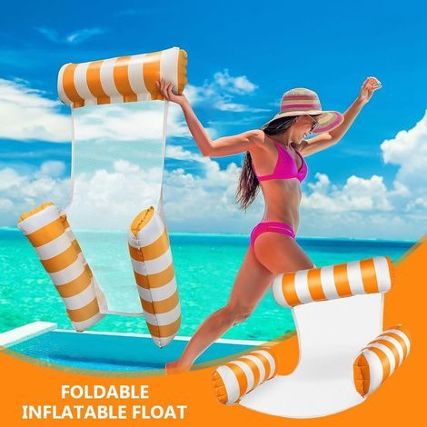 Bouée 3 En 1 JAWUZ – Hamac, Transat Et Flotteur XL Pour Adultes, 90x96 Cm, Gonflable Et Portable Pour Plage Et Piscine