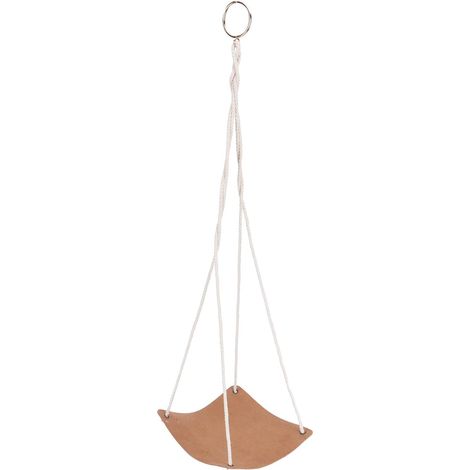 Suspension pour plantes, panier suspendu en corde de coton avec base carrée cuir PU 62 x 20 cm (1/5)