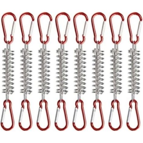 Ressorts Tension Auvent Lot de 8 Accessoires Camping avec Mousquetons pour Fixation (1/5)
