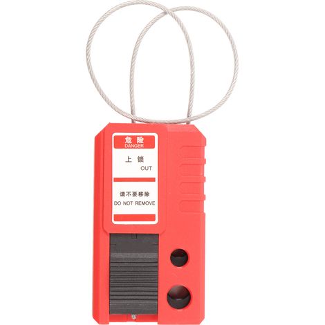 Câble de sécurité Ortviai avec marquage « Lockout Tagout », réglable en nylon et acier, pour l’isolation lors de maintenance
