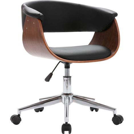 Maison Exclusive - Drehbarer Bürostuhl Schwarz Bugholz und Kunstl