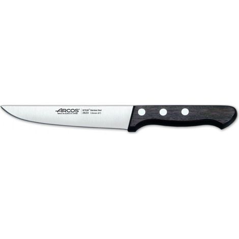 Cuchillo de cocina  Arcos Palisandro  262300 de acero inoxidable Nitrum y mango de madera de Palisandro con hoja de 13.5 cm, y Funda Hoja