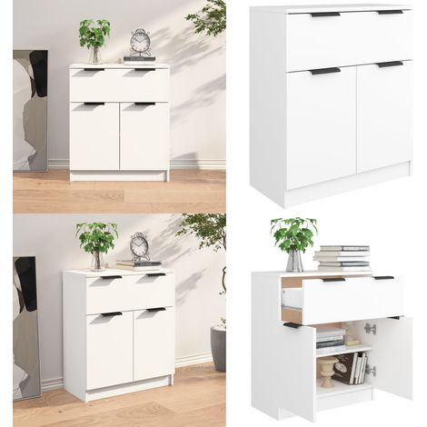 Credenza Bianca 60x30x70 cm in Legno Multistrato - Credenza moderna - Credenza bianca