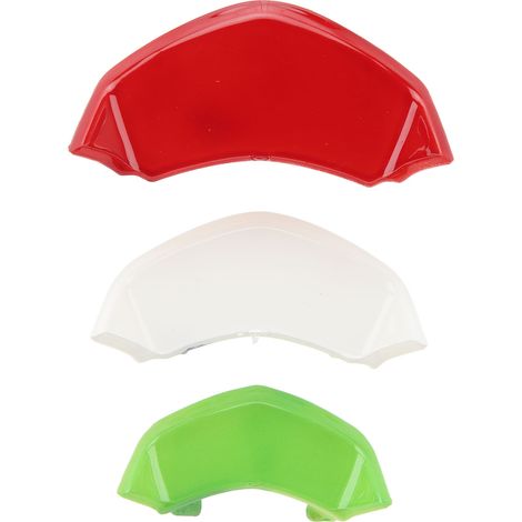 Cache de klaxon avant, éclairage, sangles de fixation avant, conduit d'aération, décoration de remplacement pour Vespa Sprint 150 Vert + Blanc + Rouge (1/5)