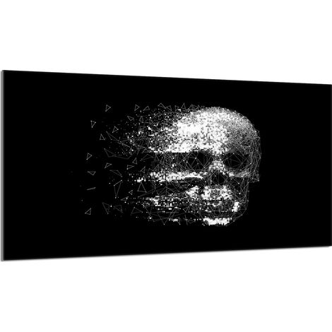 Glas-Herdplattenschutz 90x52 Totenkopf (1/5)