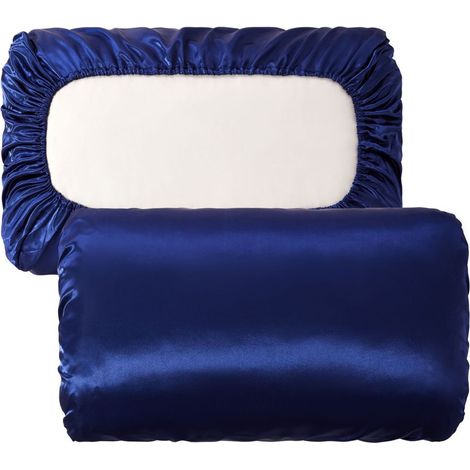 Set di 6 federe, morbide e lisce, ideali per i viaggi, adatte a capelli e pelle, delicate e portatili, compatibili con tutti i tipi di cuscini, 4670 cm, blu navy.