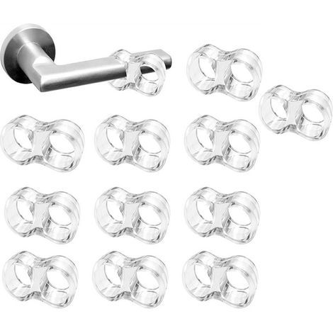 PVC-Türstopper, 12er-Packung, Silikon-Türgriffschutz (transparent) (1/4)
