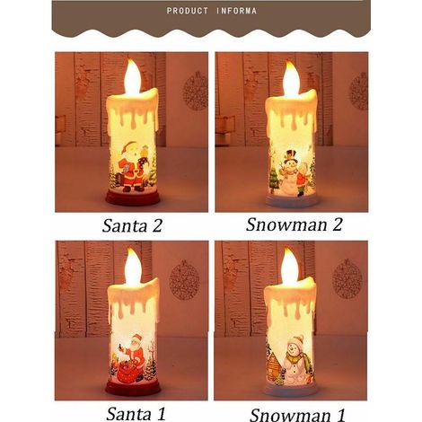 Bougie LED de Noël lumineuse à effet scintillant, fonctionne à piles, flammes réalistes, fausse bougie (1/5)