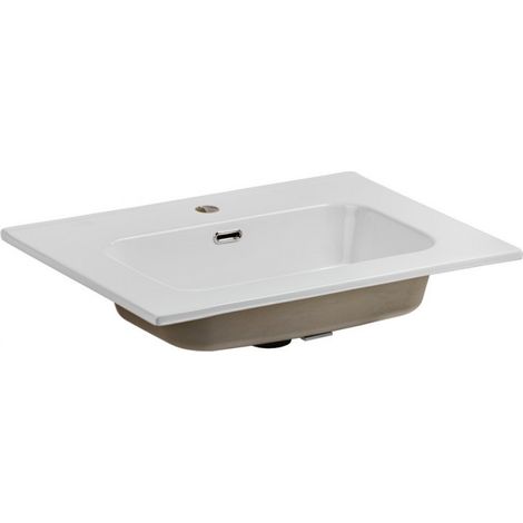Vasque à encastrer - L 91 x l 46 x H 17 cm - Blanc - Livraison gratuite (1/2)