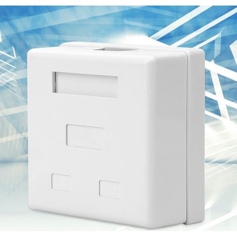 Boîtier de module réseau double port de bureau Cat.6 Cologne-6 blindé RJ45-8P8C intégré (1/5)
