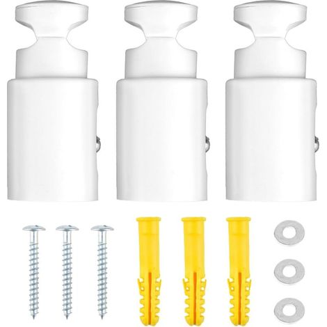 3 Pièces Fixation Seche Serviette, Support Seche Serviette, Kit Fixation Seche Serviette, Muraux pour Radiateurs Sèche-Serviettes, Convient aux Radiateurs Sanitaires Droits et Courbes (1/5)