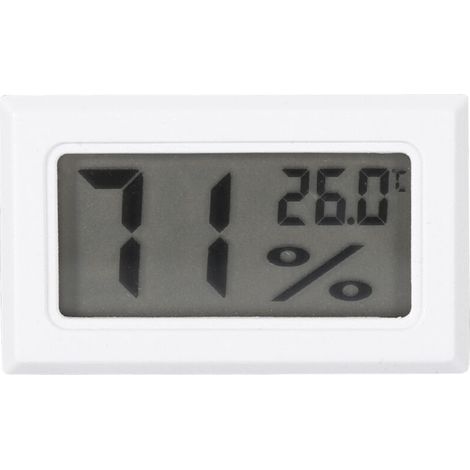 Mini termometro digitale LCD con sonda di temperatura e sensore di test (bianco) (1/4)