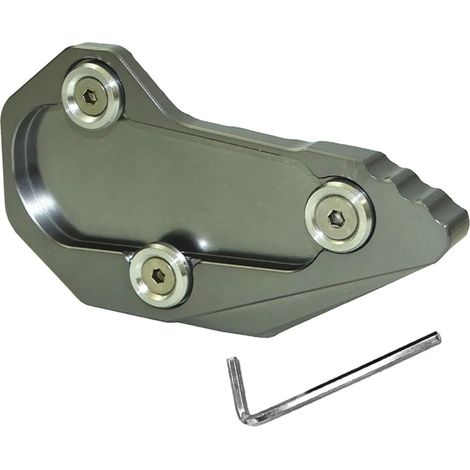 (Titane) Compatible avec BMW R1200RS R1200R R1200 RS/R 2015-2018 Moto - Extension de béquille latérale CNC - Plaque de support élargie maxpower (1/4)