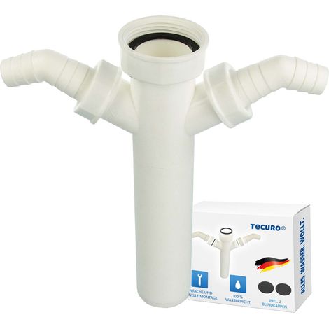 tecuro Tauchrohr Ø 40 mm mit 2 x Geräteanschluss für Spülensiphon