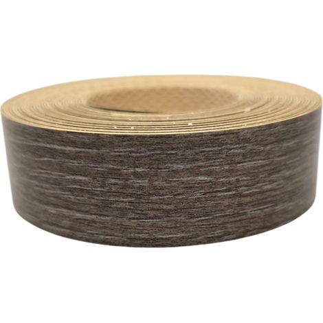 1x Bande de Chant Thermocollant 21mm x 5m Epaisseur 0,50mm Mélaminé Facile à Appliquer Bricolage Étagère Meuble Panneau Bois Durable, Chêne (1/3)